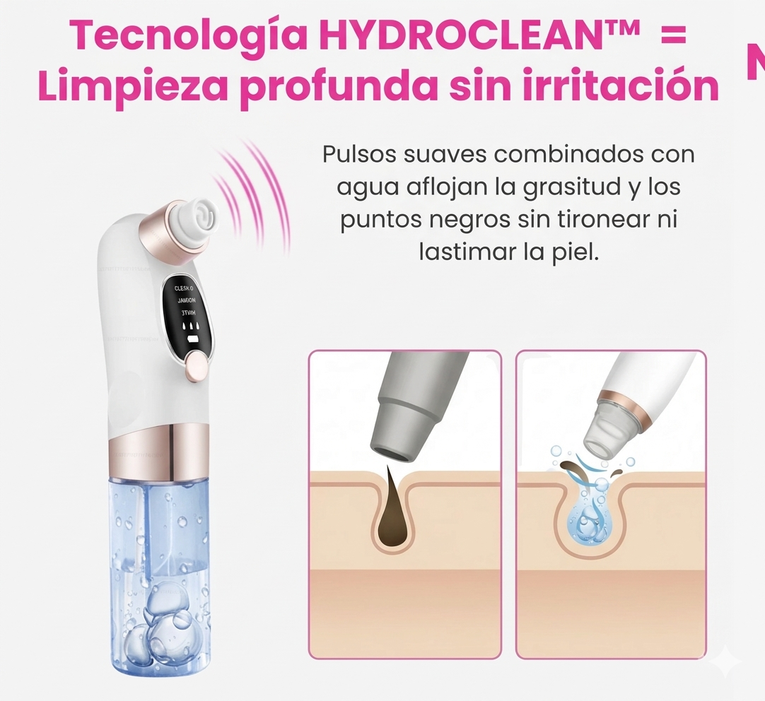 HydraPore™  Quita Puntos Negros con Doble Tanque de Agua
